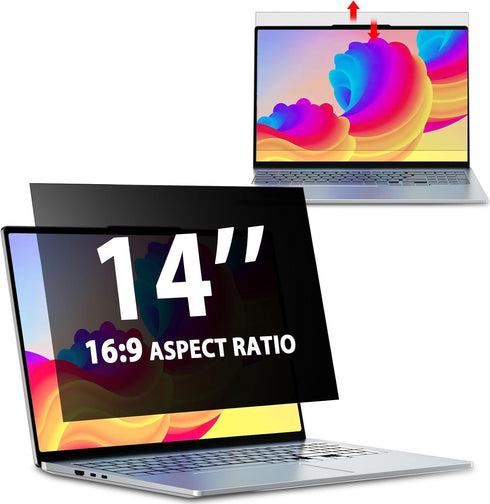 Laptop Privacy Screen 14 Inch 16:9 Aspect Ratio, Laptop Screen Privacy Shield