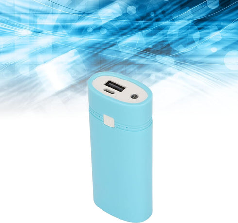 USB Power Bank, Portable ABS Lightweight 2x18650 DIY Power Bank Box for MP4, Fashionable Blue