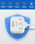 meta-ant 3 4 Ports(2 5FT US to India Plug Adapter, India Power Adapter with American Outlets USB Charger USB C), India