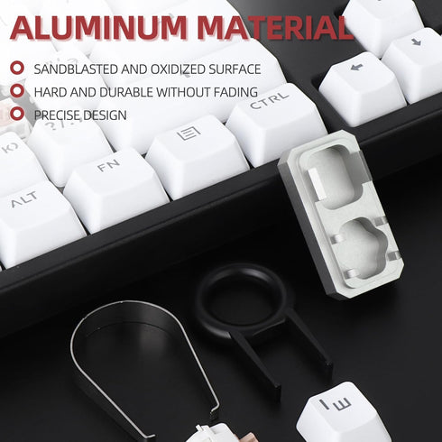 RUNJRX Switch Opener for Cherry MX, Akko, Gateron, TTC, Kailh Panda Mechanical Keyboard Switches (Silver)