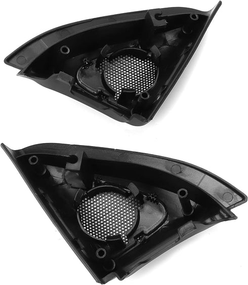 Aramox Stereo Speaker Trim, Pair Car Door Speaker Cover Trim Replacement for Corolla 2003 2006, Black