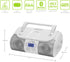 HANNLOMAX HX-318CD Portable CD/MP3/USB Boombox, Bluetooth, FM PLL Radio, Dual Power Source, 1 USB Port for Charging