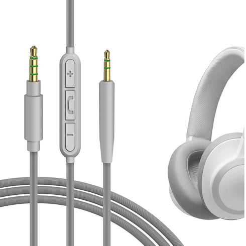 Geekria Audio Cable with Mic, Compatible with JBL Tune 770NC, 700BT, 660NC Headphones, 2.5mm to 3.5mm Cord