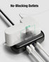 2Ft Extension Cord, SUPERDANNY Mini Surge Protector with 2 Wide-Spaced Outlets, USB Power Strip