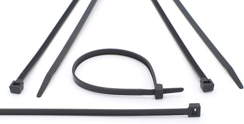 THE CIMPLE CO 17 inch Black Nylon Zip Ties, Strong Indoor and Outdoor Rated, 100 Pack
