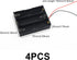 18650 Battery Holder - 6 Pcs 3 18650 Black Battery Box with Wires for DIY Electronic Circuit Projects