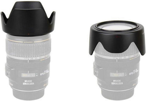 EW-60F Lens Hood & 55mm Lens Cap Compatible with Canon M50II M50 M100 Camera kit EF-M 18-150mm F3.5-6.3 Lens (1+1 Pack)