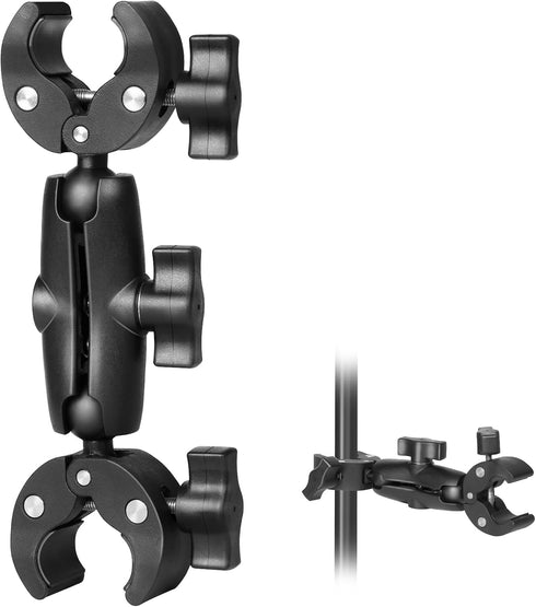 Sequpr Camera Clamp Mount for Gopro, Super Clamp Adapter Double Head Multifunction Holder