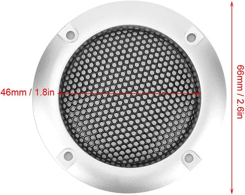 4pcs 2inch Car Speaker Grill,Speaker Grill Covers,Audio Speaker Grille Protective Decorative Audio Speaker Mesh Grille ABS Plastic Frame with Metal Mesh(silver) by Kuuleyn