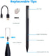 BoxWave Stylus Pen for HP Spectre x360 15t Touch (4hg39av) - ActiveStudio Active Stylus 2020 with Ultra Fine Tip - Jet