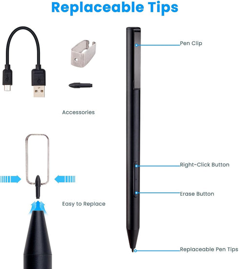 BoxWave Stylus Pen for ASUS ZenBook Flip S UX370, ActiveStudio Active Stylus 2020 with Ultra Fine Tip