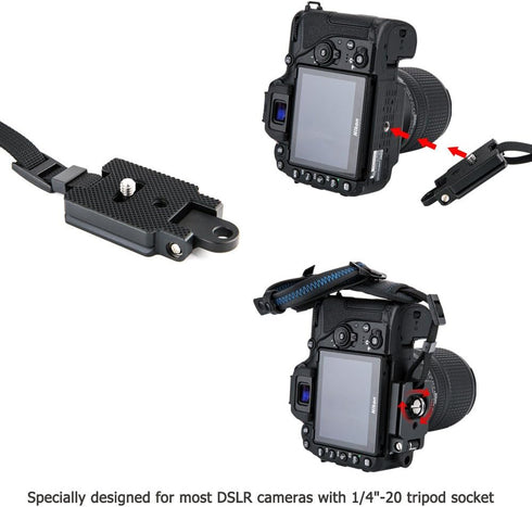 JJC Deluxe Microfiber Hand Strap, Padded Camera Holder Wrist Strap for Canon Nikon Sony Fujifilm Olympus DSLR
