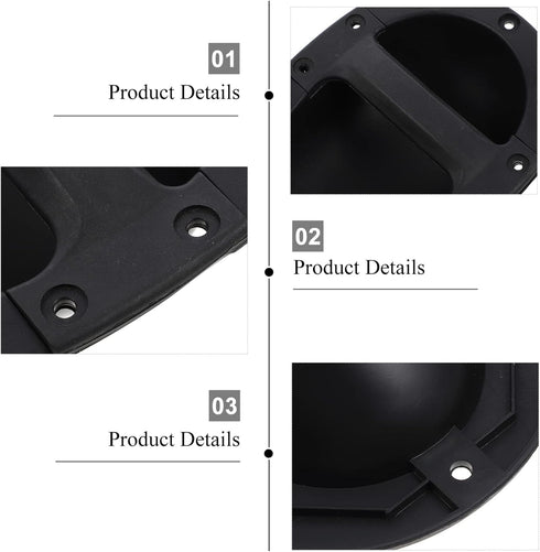 Guitar Accessories Speaker Carry Grasp Cabinet Handle, Black Chest Speaker Box Recessed Handle with Grip (2pcs)