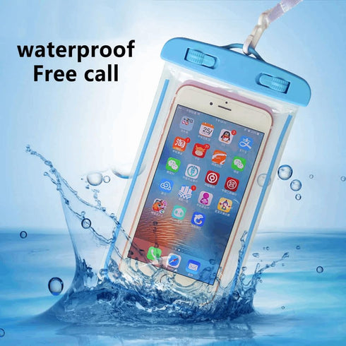 Luminescent Waterproof Phone Case, 7.1" Ultra-Durable Deep Dive Protection, Fits All Smartphones, Fuchsia