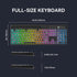 MARVO Large Print Backlit Keyboard, WK712 Wired Computer Keyboard with 7 Colors & 11 Modes for Windows, Mac