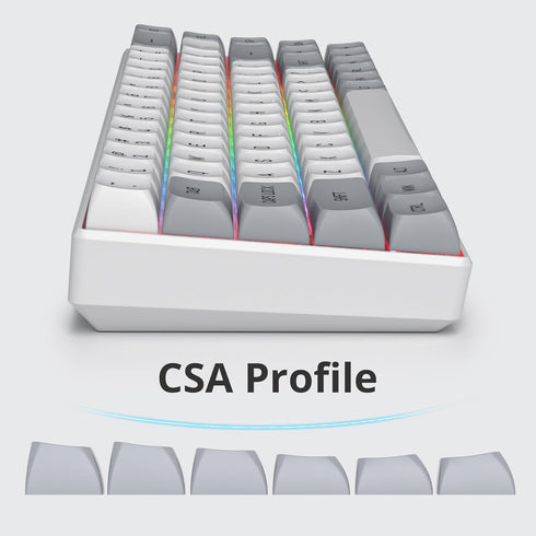 surmen CSA Profile 118 Keys Double-Shot PBT Custom Keycaps for 61/68/84/87 Mechanical Gaming Keyboard