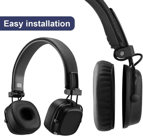 Major I Earpads Replacement Ear Cushions Cover for Marshall Major I/Major II Bluetooth Headphones (Black)