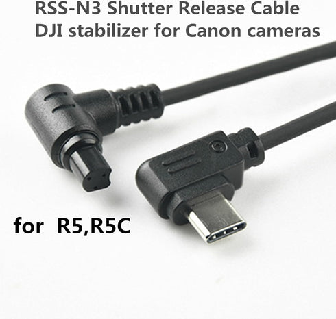 R5 R5C Video Cable for Canon Camera Shutter, Connects to DJI Ronin Stabilizer for Photo and Video Control