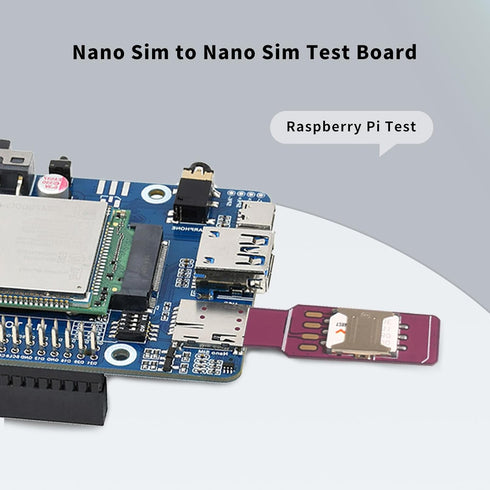 PinQiongZhe 2pcs Nano SIM Card Male to Female Adapter Extender Test Board PCB Circuit Board Card Reader