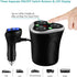 3 Socket Cigarette Lighter Splitter Power Adapter + 3 USB Car Charger 120W 12V/24V DC Outlet with Volt Meter for Cell