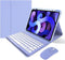 Keyboard Case with Bluetooth Mouse for iPad 9th 8th 7th Gen, Air 3rd Gen Pro 10.5, Cute Removable Color Keyboard, Purple