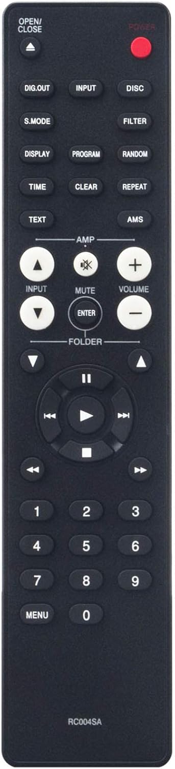 RC004SA Replacement Remote Controller for Marantz CD Player Models SR1041 SR6004 SR5005 SR5003 SR4003 & More