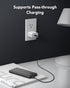 VRURC Portable Charger with Wall Plug, 10000mAh Slim Power Bank with Built-in Cables, PD 20W Fast Charging