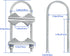 Double Antenna Mast Clamp V-Jaw Bracket, Heavy Duty Mast to Mast Mount Bracket Kit for Outdoor Antenna