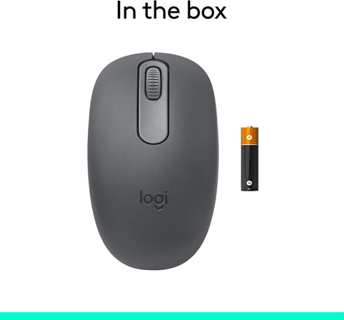Logitech M196 Bluetooth Wireless Mouse - Compact Portable Mouse for Laptops, Tablets, 12-Month Battery, Graphite