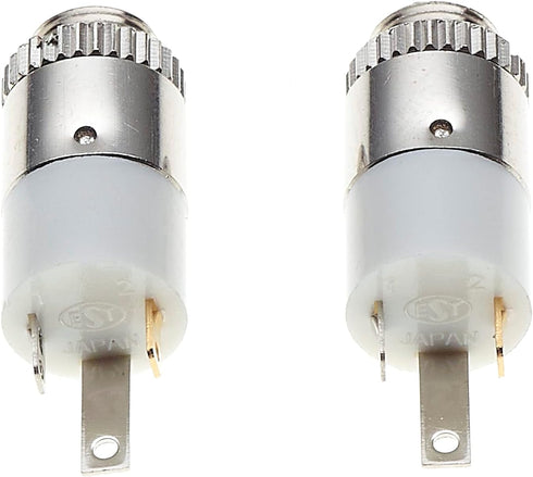 2.5mm Jack Socket, Stereo Chassis Panel Mount Solder Connector with Locking Nut, Pack of 2 for Headphones