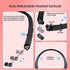 ZHAOGE Headset IPX5 Bluetooth Headphones Neckband, Retractable Wireless Sports Earbuds Noise Cancelling Stereo