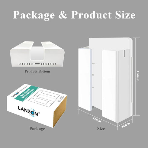 LANBON P2 Wireless Charger Wall Mounted, Wireless Phone Charger for Bedside/Sofa/Desk/Garage/Kitchen, 15W Fast Charging