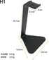 Kanto H1 Universal Headphone Stand: Curved Silicone Padding | Black
