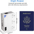 WAUDM 250W 2 2 220V 110V 100V-240V Countries Conversion Plug, International Travel Converter with USB and USB-C Ports