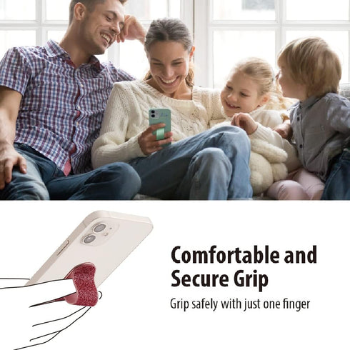 Momostick Flatstick, Cell Phone Finger Grip Strap Holder, Slim Finger Loop Selfie Grip Compatible with Most Smartphones