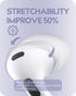 4 Pairs Upgraded AirPods 3 Ear Covers with Cleaner Kit, Anti-Slip Silicone Sport Ear Tips, Compatible with Apple