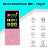 imkavery 128GB MP3 5.2, Player with Bluetooth Portable Pink Music Player for Kids with Built-in HD Speaker, FM Radio