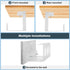 Under Desk Cable Management Tray, 2 Pack White, OSteed Cord Organizer for Desk Wire Management