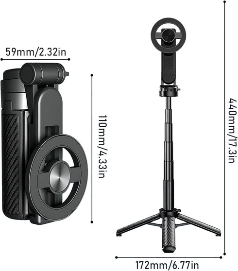 Generic 2025 4-in-1 360 1PC) New Multifunctional Selfie Stick, Rotation Phone Tripod with Phone Stand for Video