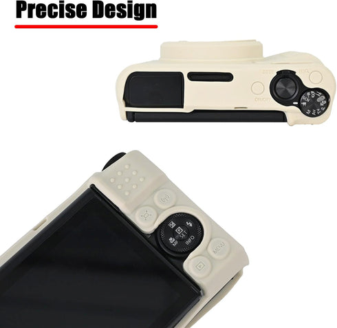 SX740 Silicone Camera Case, Rubber Cover for Canon PowerShot SX740 SX730 HS with Hand Strap
