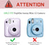 Fintie Protective Clear Case for Fujifilm Instax Mini 12 Instant Camera - Hard Shell Cover with Upgraded Film Pocket &