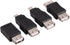 Zerone USB OTG Micro Mini USB2.0 Male to Female Adapter, Multiple F/M USB Coupler Connector Set, Pack of 12 Pcs