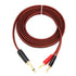 6.35mm TS to Banana Plug Speaker Audio Cable, Gold-plated 1/4 TS Speaker Wire Cord