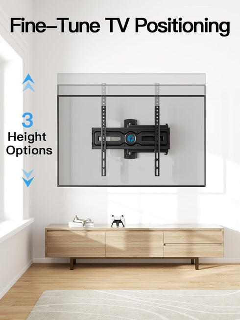 Pipishell Full Motion TV Wall Mount for Most 26-60 inch Flat & Curved TVs, Adjustable Bracket, Max VESA 400x400mm
