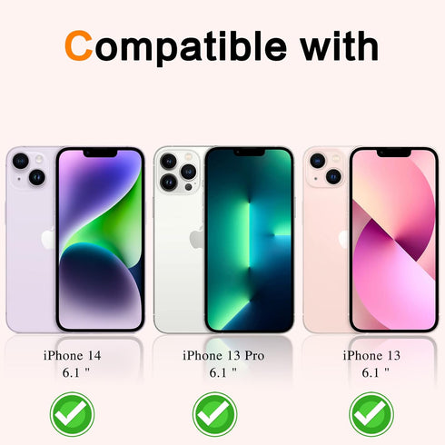 iPhone 13/13 Pro Privacy Screen Protector, Mirrored Tempered Glass Film for iPhone 14, Shatterproof, Touch Sensitive
