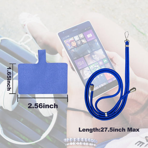 8 Packs Adjustable Cell Phone Lanyards for Around The Neck, Crossbody Phone Strap, Lanyard Phone Holder (8 Colors)