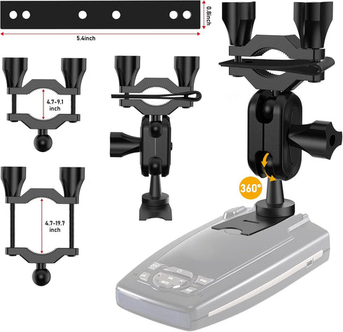 Car Rear View Mirror Radar Detector Mount for Escort Passport, Beltronics Vector & Rocky Mountain Phantom-T