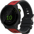 kwmobile Straps Compatible with Garmin Forerunner 55 - 2x Replacement Silicone Watch Bands, Black/Grey