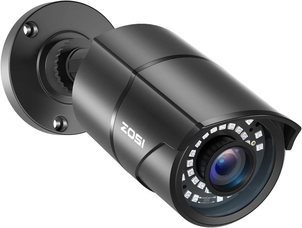 ZOSI 1080P 1920TVL Security Camera - Black Bullet Cam for Indoor/Outdoor, IP67 Weatherproof, 120ft IR Night Vision
