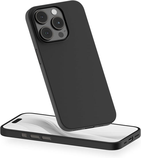 PEEL Original Super Thin Case Compatible with iPhone 15 Pro (Blackout) - Ultra Slim, Sleek Minimalist Design, Branding